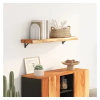 VidaXL Wandregal 70x20x2,5 cm Rechteckig Massivholz Akazie Baumkante