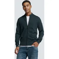 No Excess Rundhalspullover NO EXCESS "No Excess Zweifarbige Strickjacke