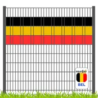 Zaun|zu® Sichtschutzstreifen Fanartikel Belgien für Doppelstabmatten Volle Streifenbreite