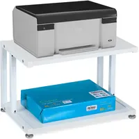 Relaxdays Druckerständer, 2 Ablagen, Schreibtischaufsatz für Drucker, HBT 28x45x28