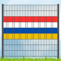 Zaun|zu® zaun|zu Sichtschutzstreifen Fastnachtsfarben Rot-Weiß-Blau-Gelb Volle Streifenbreite