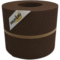 Zaunzu® Doppelstabmattenzaun 26 m x 19 cm Braun/Metall