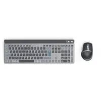 Hama WKM-750 Multi-Device-Tastatur-Maus-Set, blau/grau/schwarz, USB/Bluetooth, DE (173069)