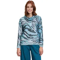 Betty Barclay Strickpullover mit Print in Mint/Grey | Gr.: