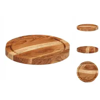 VidaXL Schneidebrett Ø25x2,5 cm Massivholz Akazie