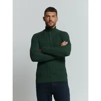 No Excess Rollkragenpullover NO EXCESS "No Excess Jacquard-Pullover mit