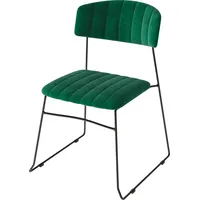 Essentials Mundo Stapelstuhl Grün, Velours gepolstert, feuerhemmend, 54x55x79cm (BxTxH),