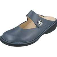 Finn Comfort Canaro Damen Clog blau grau Effektleder :