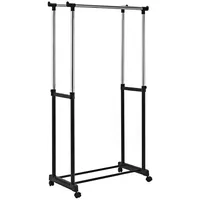 Costway Kleiderständer mit 2 höhenverstellbaren Kleiderstangen,