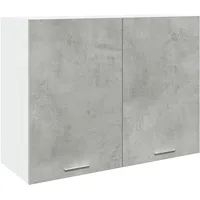 VidaXL Hängeschrank Lyon Betongrau 80x31x60 cm Holzwerkstoff