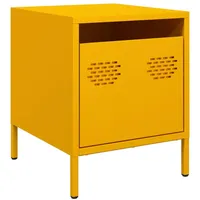 VidaXL Nachttisch Senfgelb 35x39x43,5 cm Stahl