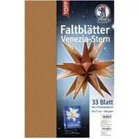 Ursus Faltblätter Venezia-Stern Crush paper 120g/qm 7x30cm kupfer