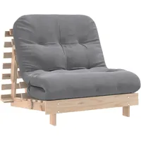 VidaXL Futon Schlafsofa mit Matratze 90x206x11 cm Massivholz Kiefer