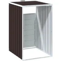 VidaXL Mülltonnenbox für 1 Tonne Braun 72x81x115 cm Stahl