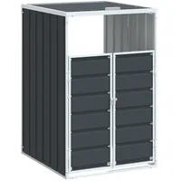 VidaXL Mülltonnenbox für 1 Tonne Anthrazit 72x81x115 cm Stahl