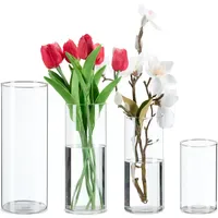 Relaxdays Vasen aus Glas, 4 Größen,
