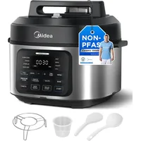 Midea 9-in-1 Multikocher, 6L 12 Kochfunktionen Elektrischer Schnellkochtopf (Langsamkochen,