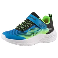SKECHERS Microspec Advance Sneaker, Black/Lime, 32 EU