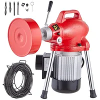 Vevor Rohrreinigungsmaschine 66 Fuß x 5/8 Zoll rot