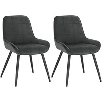 Woltu Esszimmerstühle 2er Set, Polsterstuhl Samt, Küchenstuhl gepolstert, Akzentstuhl