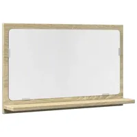 VidaXL Badspiegel mit Ablage Sonoma-Eiche 60x11x37 cm Holzwerkstoff