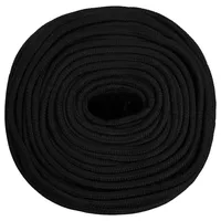 VidaXL Arbeitsseil Schwarz 2500 cm x 0,6 cm