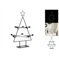 VidaXL Metall-Weihnachtsbaum zum Dekorieren Schwarz 75 cm