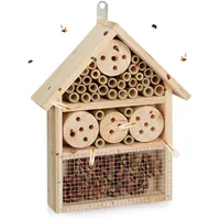 Relaxdays Insektenhotel Bausatz, Insektenhaus für Käfer, Wildbienen & Florfliegen,