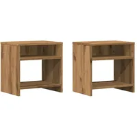 VidaXL Nachttische 2 Stk. Artisan-Eiche 40x30x40 cm Holzwerkstoff