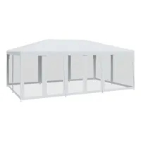 VidaXL Partyzelt Partyzelt mit 10 Mesh-Seitenteilen Weiß 6x4 m