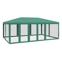 VidaXL Partyzelt mit 10 Mesh-Seitenteilen Grün 6x4 m HDPE