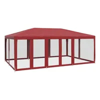 VidaXL Partyzelt, Pavillon mit 10 Mesh-Seitenteilen, Gartenpavillon für Party