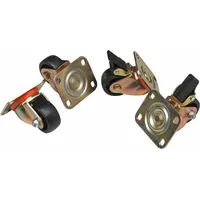 Equip EZW-2 4xRäder für Serverschränke Basic/DF 75mm schwarz