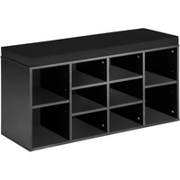 Tectake tectake® Schuhschrank, mit Sitzpolster 103,5x48x30cm