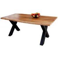 'massivart' Esstisch Baumkantentisch 180 cm Eiche Epoxidharz - MALIN