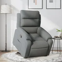VidaXL Relaxsessel mit Aufstehhilfe Dunkelgrau Stoff