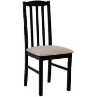 Mirjan24 Stuhl, Schwarz, Beige, Holz, Buche, 1-Sitzer, 43x90x48 cm,