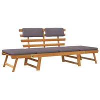Furnicato 2-in-1 mit Auflage 190 cm Massivholz Akazie,