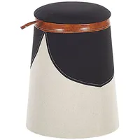 Beliani Kinderhocker mit Stauraum APACHE Kunstleinen Beige