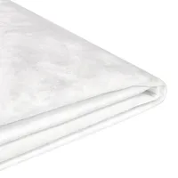 Beliani Bettrahmenbezug Samtstoff FITOU 160 x 200 cm Weiß