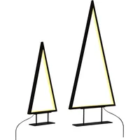 Beliani Weihnachtsdekoration LED LOPPI Weihnachtsbaum 47/69 cm Schwarz