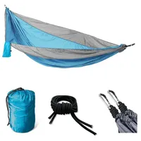 Svita Hängematte Outdoor Camping Ultraleicht Befestigung 1-2 Personen Blau