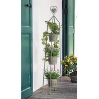 Dekoleidenschaft Blumenständer Herz 104 cm hoch aus Metall im