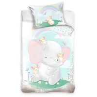 Carbotex Babybettwäsche Elefant 100x135 cm + 40x60 cm