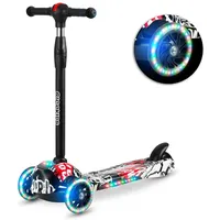Ricokids Piko dreirädriger Roller - schwarz mit roten und