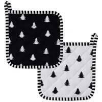 Clayre & Eef Topflappen in Schwarz - (L)20 x