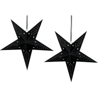 Beliani Weihnachtsdekoration Papierstern 2er Set Stern MOTTI Papier 60