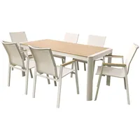 Zenit energy gmbh Gartenmöbel Alu/WPC 5-TLG. weiß Braun Sitzgruppe
