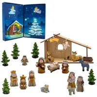 Spetebo 4.00 24 Figuren mit Holzstall - Weihnachtskrippe