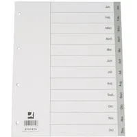 Q-Connect Register Jan-Dez, A4, Plastik Q-Connect KF01819